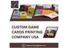 Custom Game Cards Printing Company USA